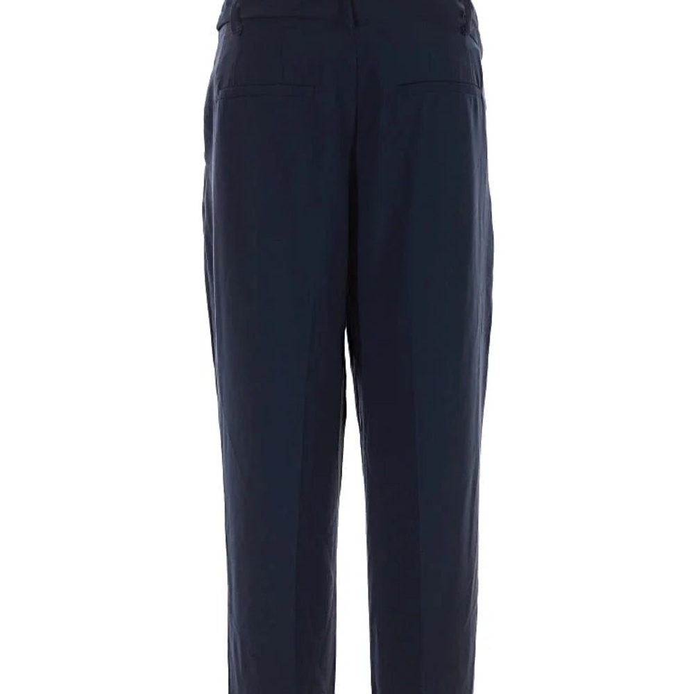 Madewell Sz 10 Women's Navy High-Waisted Paperbag Pants - Picture 2 of 5